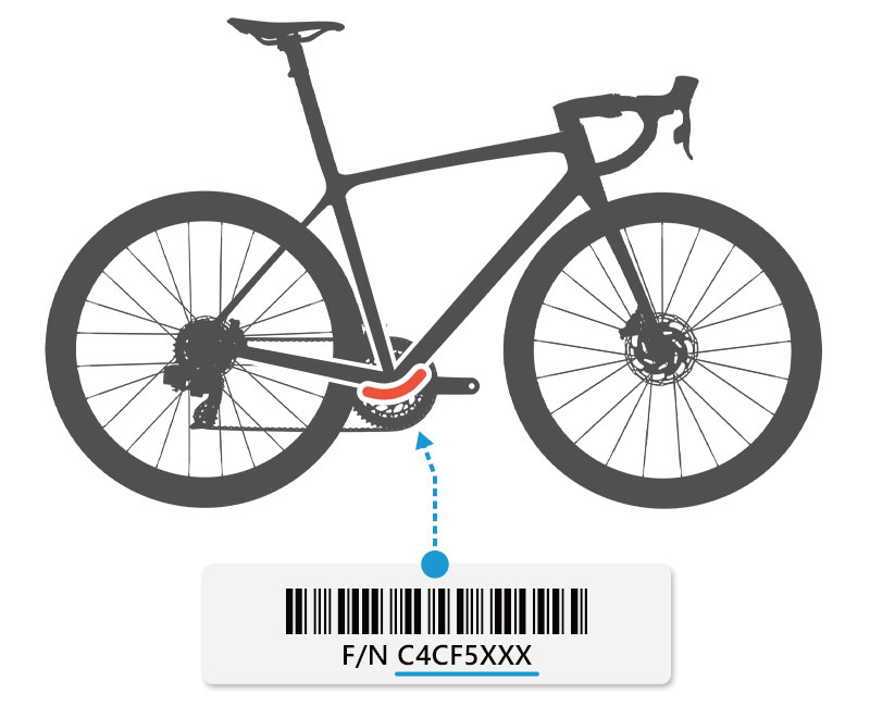 Barcode indication image regular bikes